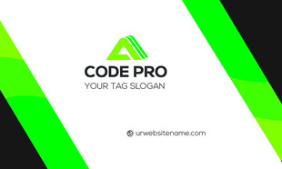 高端简约绿色名片模板 