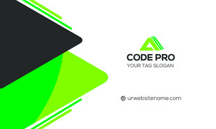 高端简约绿色名片模板