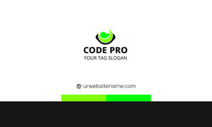 高端简约绿色名片模板 