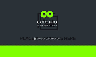 高端简约绿色名片模板