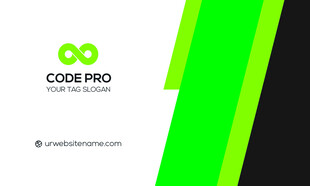 高端简约绿色名片模板