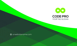 高端简约绿色名片模板