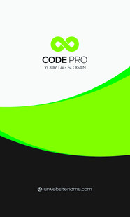 高端简约绿色名片模板