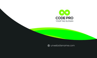 高端简约绿色名片模板