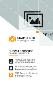 高档橙色简约名片