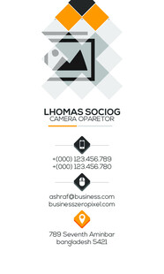 高档橙色简约名片