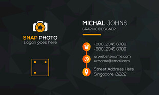 高档橙色简约名片