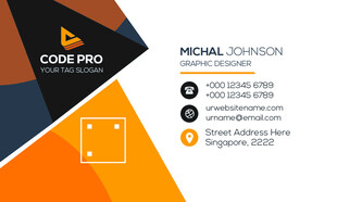 现代几何风格名片设计