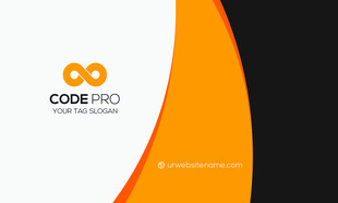 高档橙色简约名片