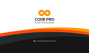 高档橙色简约名片