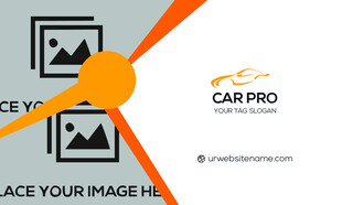 高档橙色简约名片