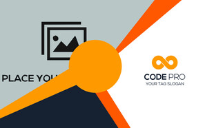 高档橙色简约名片