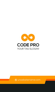 高档橙色简约名片