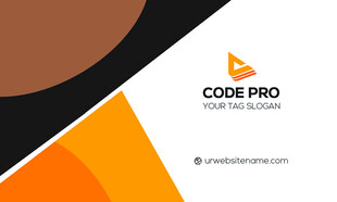 高档橙色简约名片