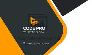 高档橙色简约名片