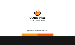 高档橙色简约名片