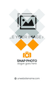 高档橙色简约名片