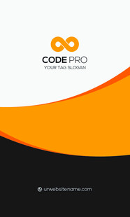 简约橙黑配色企业名片