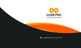 高档橙色简约名片