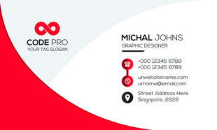 高档红色简约名片