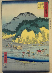 日本传统浮世绘山水场景