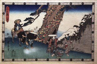 日本浮世绘武士战斗场景