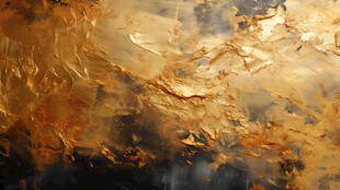 抽象金色纹理艺术画作