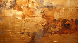 抽象金色纹理艺术画作