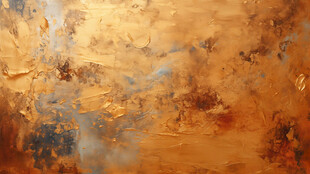 抽象金棕蓝调艺术纹理画