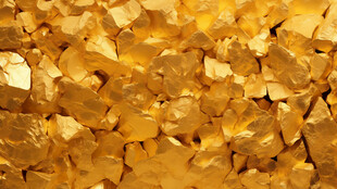 金色碎屑特写