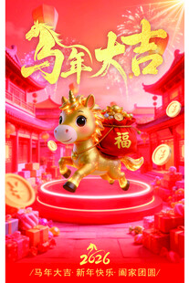 马年喜庆贺岁图