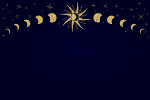 夜空星月装饰图案