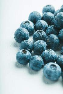 新鲜蓝莓堆叠