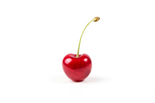 一颗鲜红饱满的樱桃