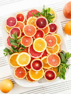 多彩柑橘切片摆盘展示