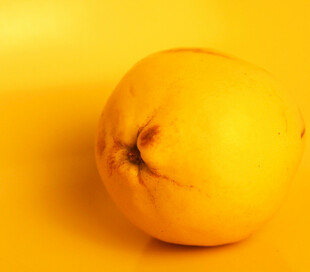 黄色圆润水果特写