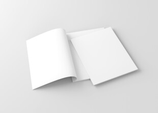 空白翻开图册展示样机