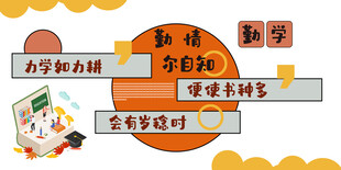 勤学文化墙