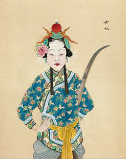 古典扮相持剑女子