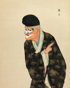 京剧人物扮相侧身像