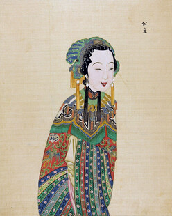 古典华服女子画像