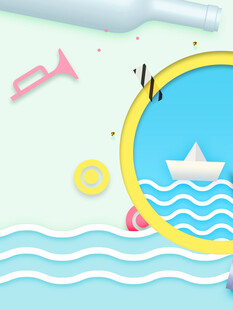 夏日海洋主题创意插画