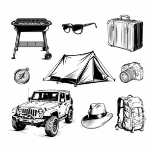 户外露营装备集合