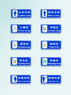 健身房健身标识牌