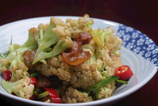 香辣花菜炒肉