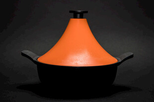 橙色塔吉锅 独特烹饪器具