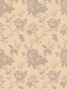 墙布花型  米色花卉图案墙纸