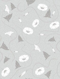 浅墙布花型灰色几何花卉图案背景