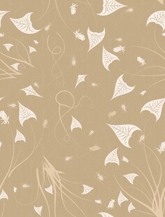 墙布花型  抽象飘飞叶片背景图