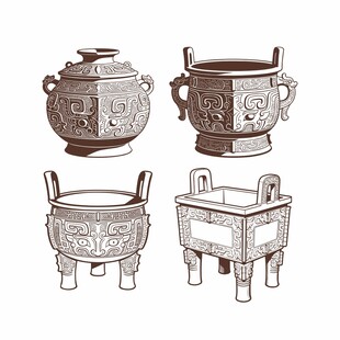 古代青铜鼎图案集合
